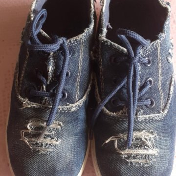 Кеды джинсовые