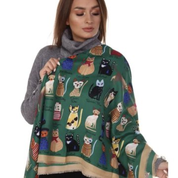 Палантин кошки шерсть новый