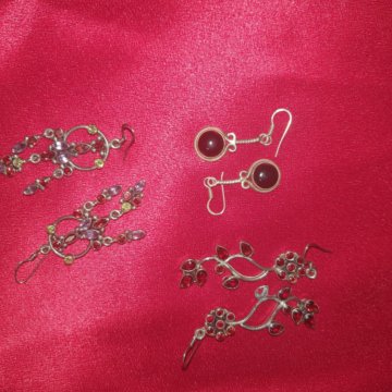 Серьги дизайнерские серебро