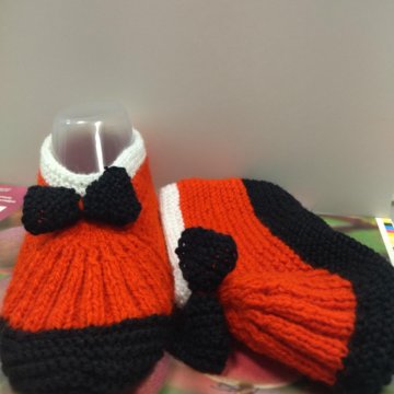 Вязаные тапочки -следки