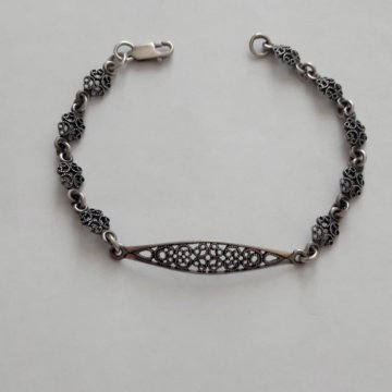 Серебряный браслет, размер 18