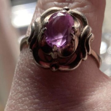 Колечко ссср серебро с позолотой .