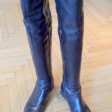 Сапоги ботфорты женские чёрные (Tervolina).р.38