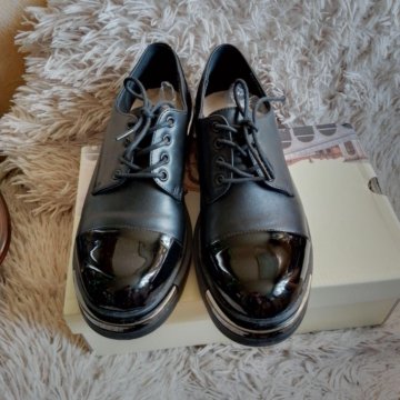 Полуботинки женские дерби экокожа