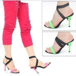 Туфли босоножки женские неоновые