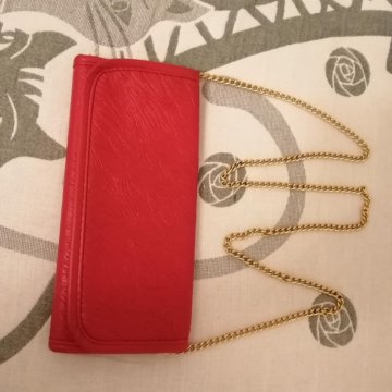 Клатч красный, винтаж, 1993 год