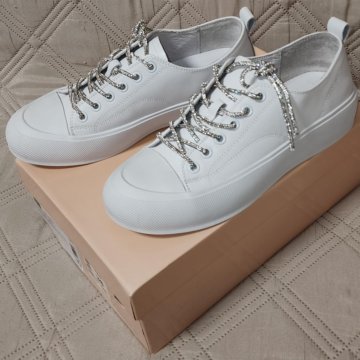 Кеды кожаные женские