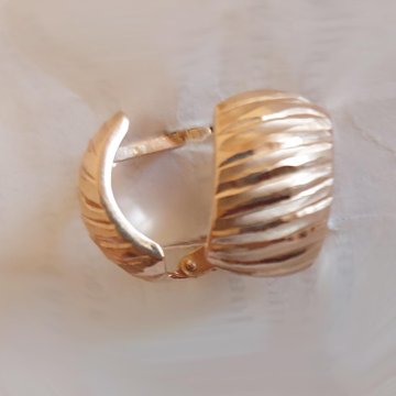 Серьги золотые, 585 проба, клеймо