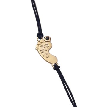 Браслет с 1 пяточкой на нити