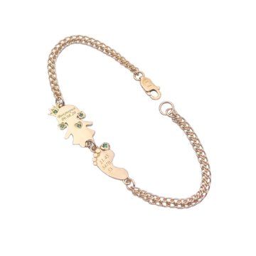 Браслет с 1 малышом и пяточкой