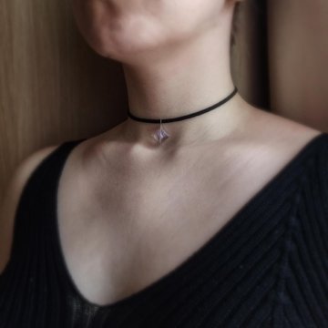 Чокеры с сиреневыми васильками