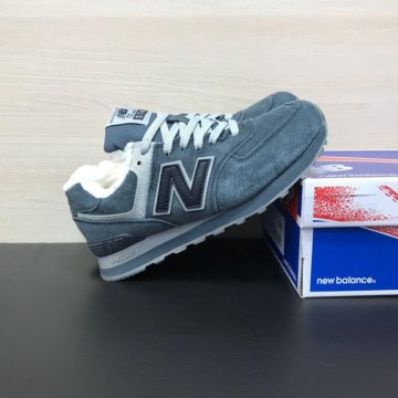 Кроссовки New Balance 574 зимние серые
