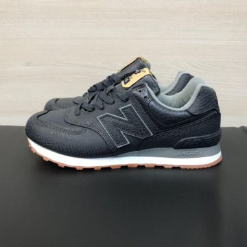 Кроссовки New Balance 574 синие кожаные