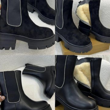 Классные зимние женские ботинки Челси