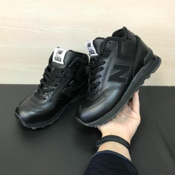 Кроссовки New Balance 574 женские зимние черные