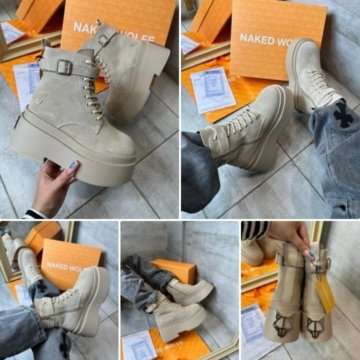 Ботинки женские зимние на платформе Naked Wolfe