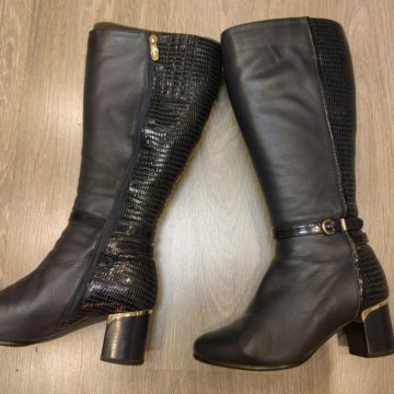 Сапоги ASCALINI на полную ногу с широкой голенью