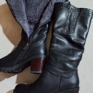 Сапоги женские размер 39 зимние эко кожа с мехом