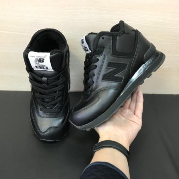 Кроссовки New Balance 574 женские зимние черные