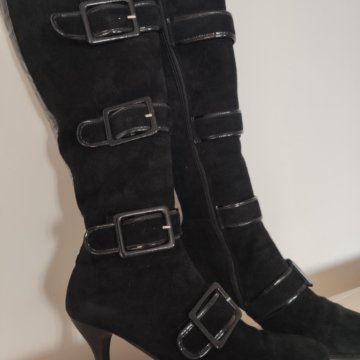 Сапоги женские, Италия, замша, 38,зимние