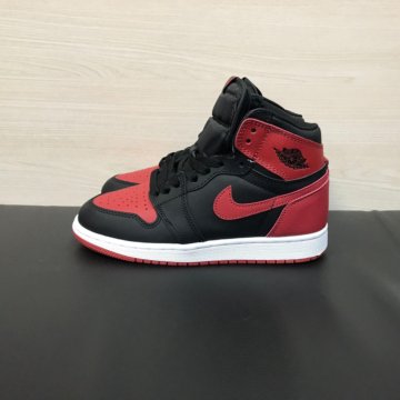 Кроссовки Nike Air Jordan зимние черно-красные