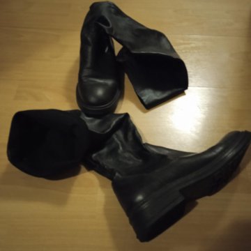 Сапоги ботфорты Италия кожа