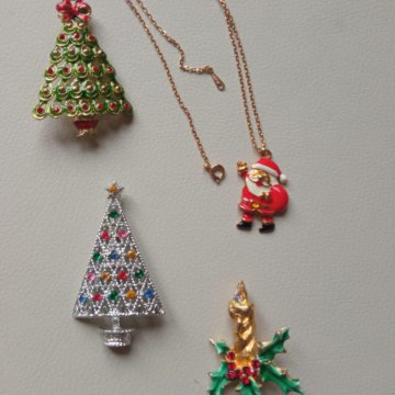 Новогодние броши. Винтаж.