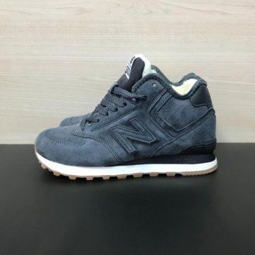 Кроссовки New Balance 574 женские серые зимние