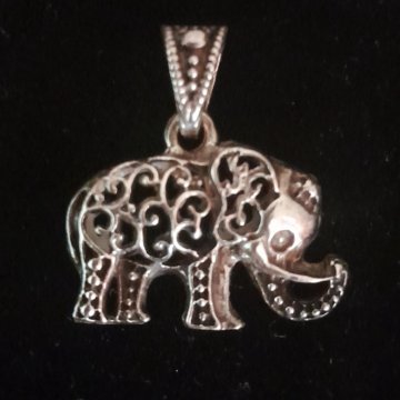 Подвеска серебряная Слоник. Турция. 925 проба