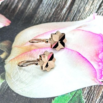 Золотые серьги без камней, 585 пр, СССР, Ленинград