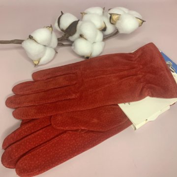 Перчатки женские замшевые 6,5 новые