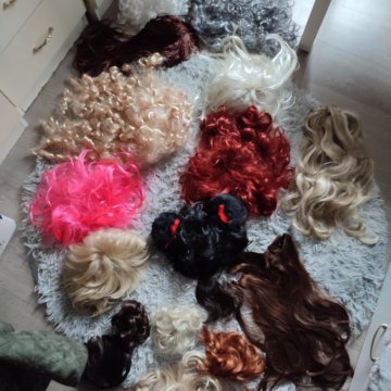 Парики,накладки,волосы на трессах, шиньоны