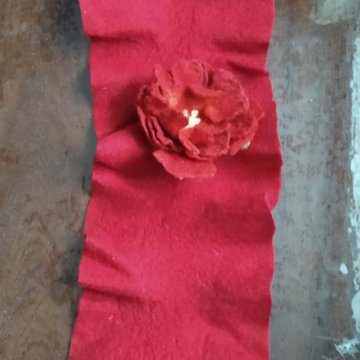 Шарф валяный + брошь валяная