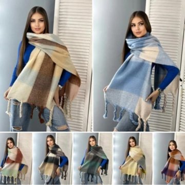 Шарфы палантины зимние тёплые