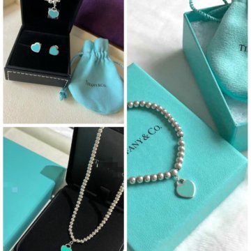 Подарочный набор Tiffany&Со браслет +колье+пусеты
