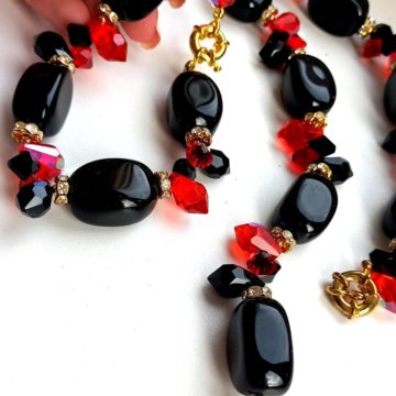 Бусы + браслет натуральный Агат Пекин новые