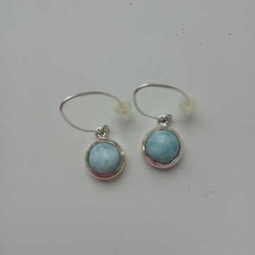 серьги с карибским ларимаром ларимаром