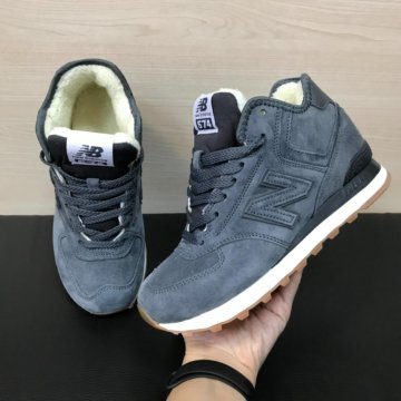 Кроссовки New Balance 574 женские серые зимние