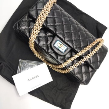 Сумка женская Chanel 2.55 Old Gold Black