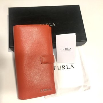 Кошелёк Furla оригинал оранжевый натуральная кожа