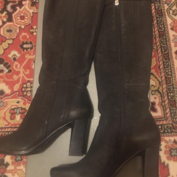 Сапоги женские Италия натуральная кожа нубук 38