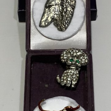 Винтажные броши «друг человека».