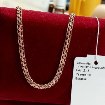 Золотой браслет Царь р.19см. 2,16гр.