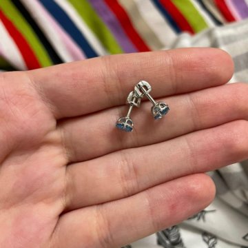 Серьги Sokolov, из белого золота с топазами