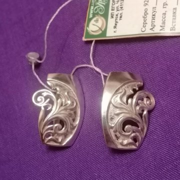 Серьги новые серебро