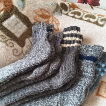 Носочки мужские вязаные .