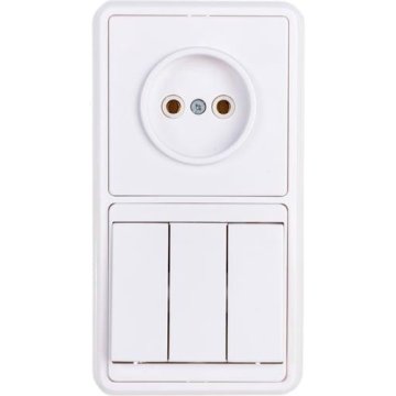 Розетка + выключатель