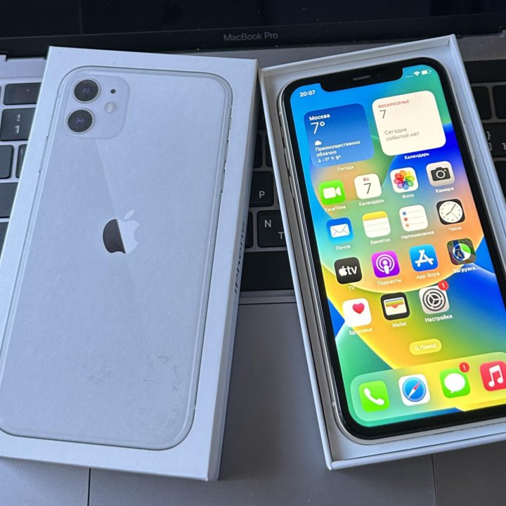 iPhone 11 128gb White 100% АКБ