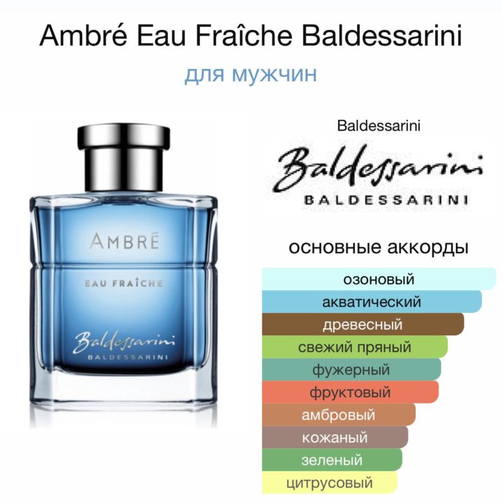 Мужские духи BALDESSARINI AMBRE FRAICHE 90 мл.