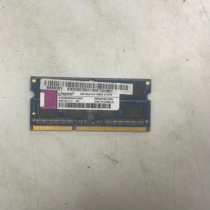 Оперативная память Kingston SO-dimm DDR3 2Gb